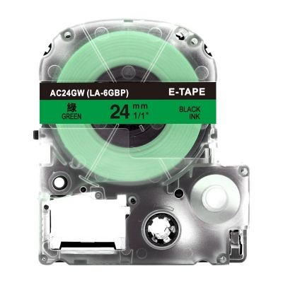 AC24GW 24mm綠底黑字錦宮標簽色帶