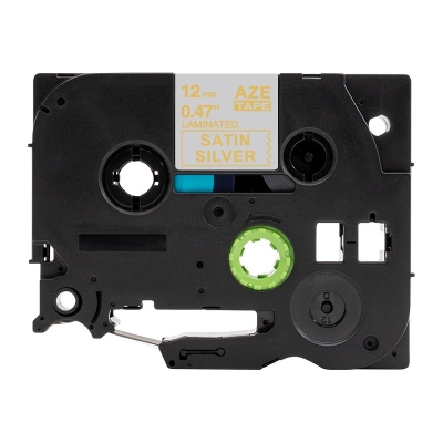 AZe-MQ934 12mm磨砂銀底金字兄弟標簽色帶
