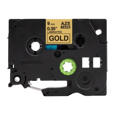 AZe-821 9mm金底黑字兄弟標簽色帶