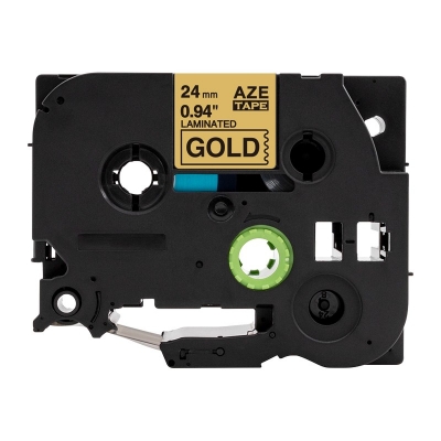 AZe-851 24mm金底黑字兄弟標簽色帶