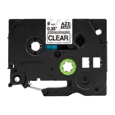 AZe-S121 9mm透明底黑字兄弟標簽色帶