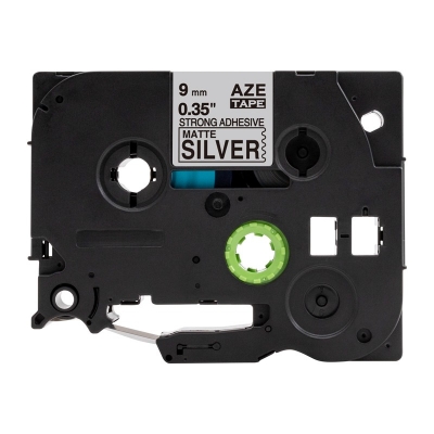 AZe-SM921 9mm磨砂銀底黑字兄弟標簽色帶