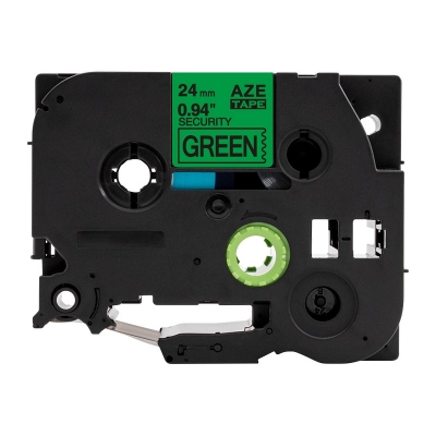 AZe-SE5G 24mm綠底黑字兄弟標簽色帶